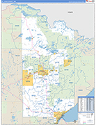 St. Louis County Wall Map Basic Style